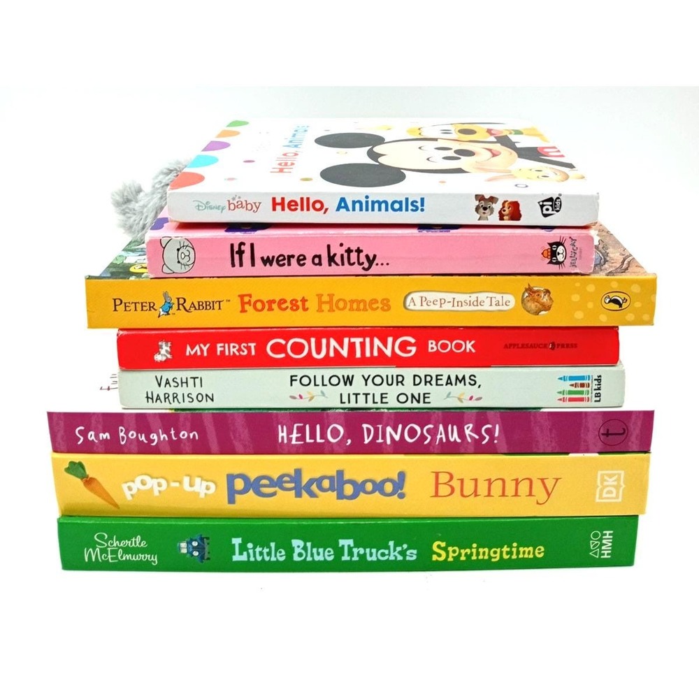 Lot of 8 Toddler Board Books Little Blue Truck Disney Baby Peter Rabbit Peekaboo